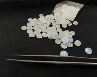 Natural Rainbow Moonstone Round Cabochon 5mm to 15mm Loose Gemstone