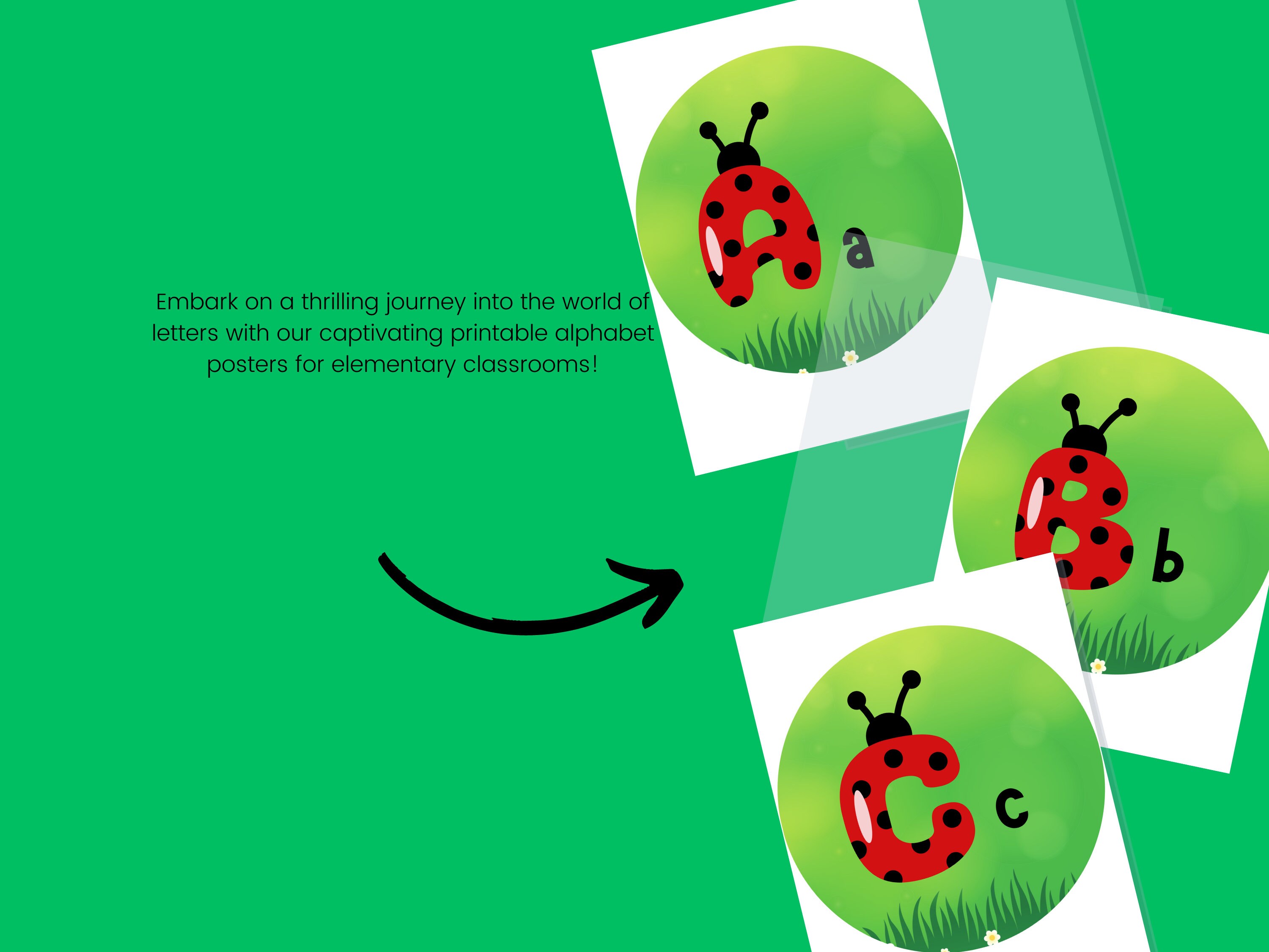 Printable Ladybug Themed Alphabet Posters/ Educational Posters ...