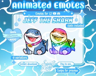 ANIMATED 4x Jeff Jam Emote  | Dancing Jeff the Shark Emote for Twitch & Discord | Meme Land Shark Emote | Marvel Rivals Emotes