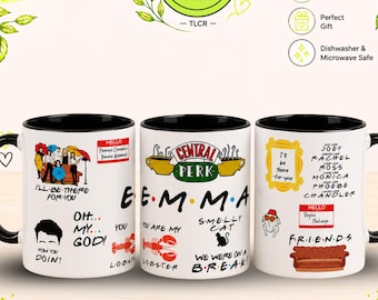 Personalised Friends Mug, Custom Name TV Show Coffee Cup