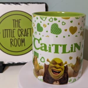 Personalised green love heart Green Ogre funny meme gift