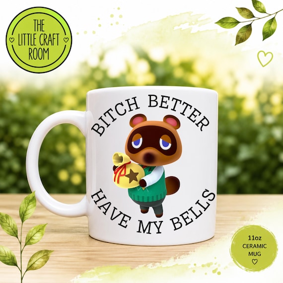 Tom Nook Mug, Animal Crossing, Gamer Gift, 11oz Ceramic Mug, Cosy Gaming Cup