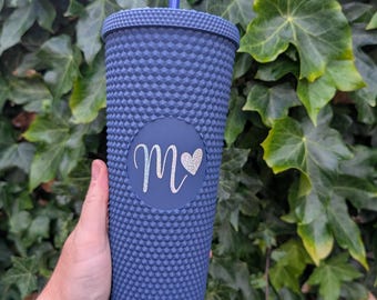 Studded Tumbler. Custom Double Wall Water Bottle. Personalised tumbler. Personalized coffee cup.