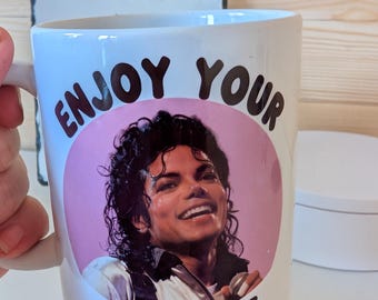 Tea Hee Mug | Funny Pop Icon Inspired Coffee Mug | Tea Lover Gift | Retro Music Fan Present | Novelty Ceramic Cup