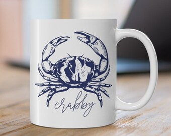 Crabby Crab Coffee Mug 11oz - Etsy