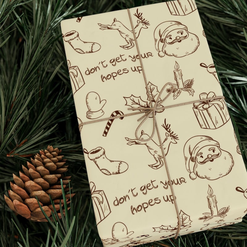Funny Christmas Wrapping Paper Etsy