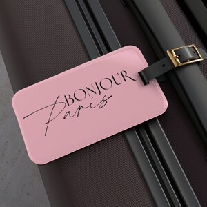 Bonjour Paris Luggage Tag With Buckle
