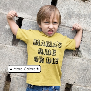 Mama&#39;s Ride or Die - Toddler&#39;s Fine Jersey Tee - Cotton - Many Colors & Sizes - Kid&#39;s Funny Shirts