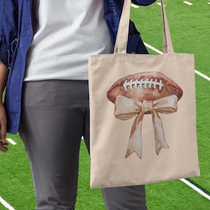 Coquette Football Cotton Canvas Tote Bag