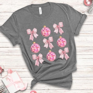 Coquette Disco Christmas Tees - Trendy Holiday T-shirts