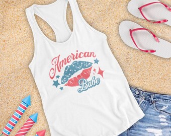 American Babe Damski top Ideal Racerback - Top na 4 lipca