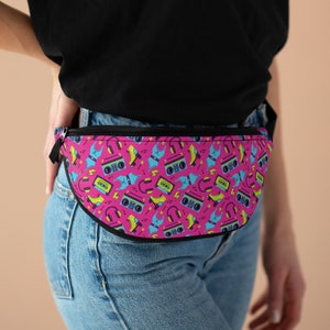 80&#39;s Neon Pattern Fanny Pack
