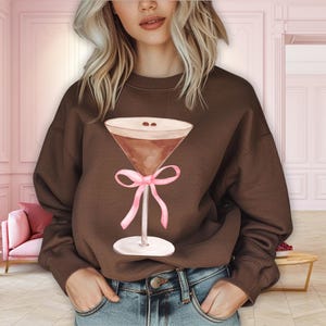 Espresso Martini Sweatshirt - Cute Coffee Cocktail Pullover - Cozy Crewneck Gift for Coffee Lovers - Perfect for Brunch Outfit