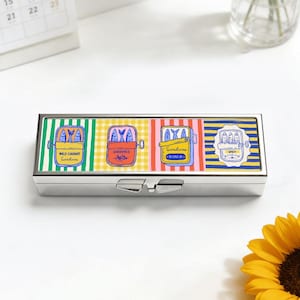 Sardines Pill Box - 7 Day Organizer for Meds or Supplements