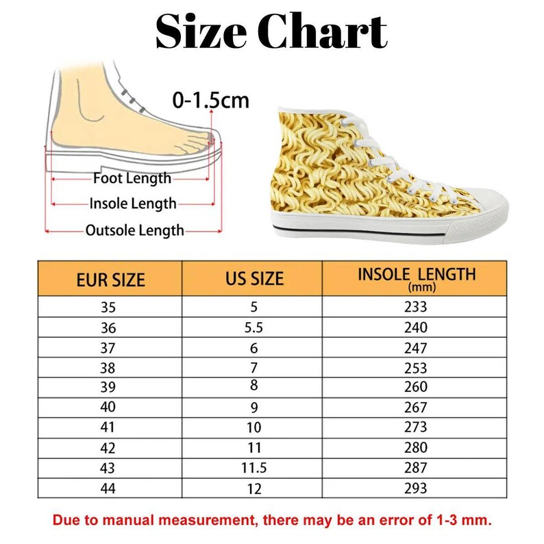 Ramen Noodles Women's High Top Canvas Shoes - Funny Foodie Gift ...