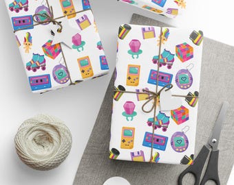 Nostalgisches Geschenkpapier aus den 90ern - 3 Größen