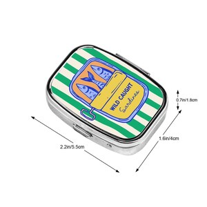 Pilulier Sardines : petite forme rectangulaire avec 2 compartiments - 6 variantes image 13