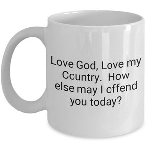 Love god and country mug