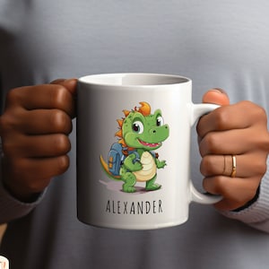 Personalized mug with name Dino | Personal Gifts | children | boy | 5th grade | Farewell Gift | school enrollment