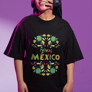 Mexican party shirt, Viva México. Take care of your skin, take care of the planet. (100% organic cotton)