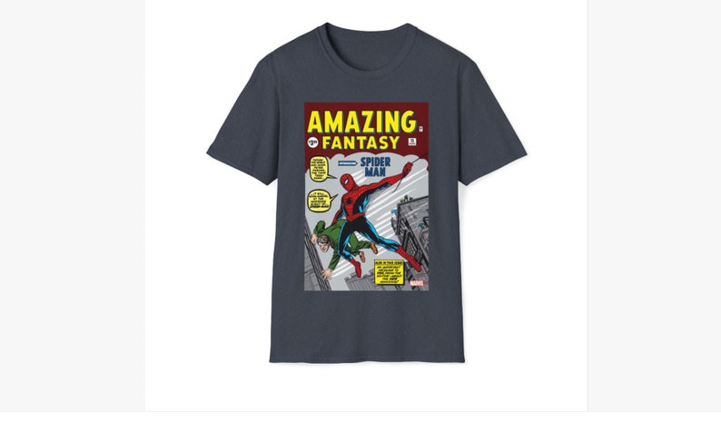 Spider-Man First Appearance Comic Book T-Shirt Unisex image 5