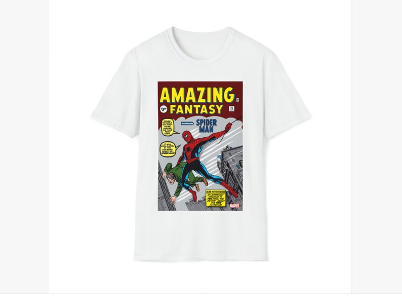 Spider-Man First Appearance Comic Book T-Shirt Unisex image 8
