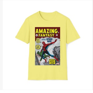 Spider-Man First Appearance Comic Book T-Shirt Unisex image 3