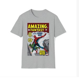 Spider-Man First Appearance Comic Book T-Shirt Unisex image 2