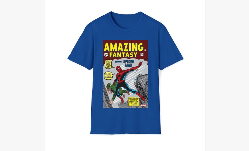 Spider-Man First Appearance Comic Book T-Shirt Unisex image 4