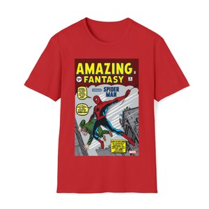 Spider-Man First Appearance Comic Book T-Shirt Unisex image 6