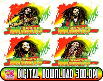 Bob Marley 4 Digitaler Download PNG 300.DPI