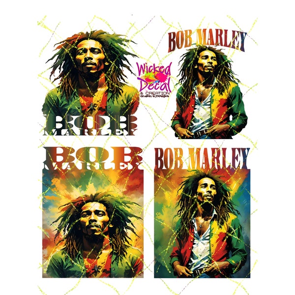 Bob Marley  4 Digital Download PNG