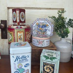 Tea/Candy/Soap  Tins 6 to choose