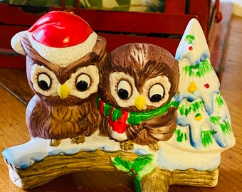 Christmas Owl Figurine