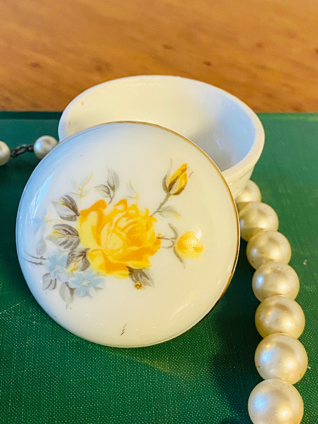 Small Floral Ring/trinket Box Etsy