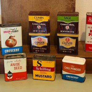 Vintage Schilling Spice Tins - Etsy