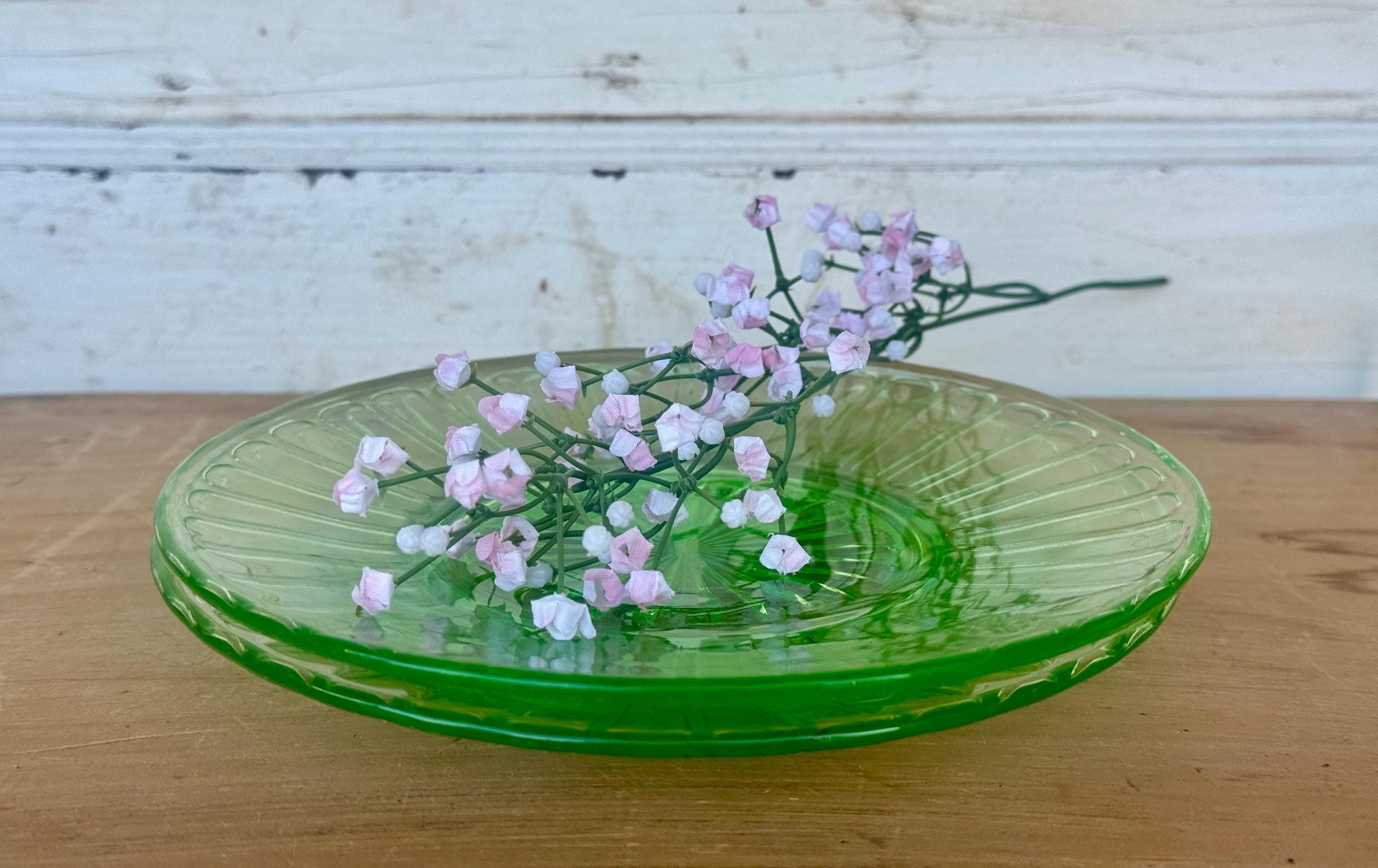 Uranium Hazel Atlas Ribbon Pattern Depression Glass Plate - Etsy