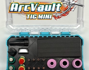 ArcVault TIG Mini - Stubby TIG Welding Accessories Organizer, WP-9/20/25 Torch Consumables and Electrode Storage