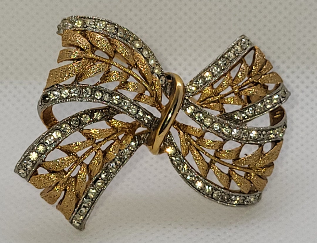 Broche Vintage JJ Jonette Années 80 - Feuille De Chêne En Alliage Doré Numérotée 140 - Occasion