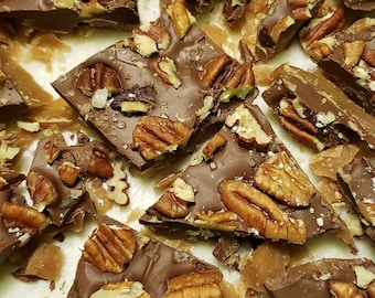 Chocolate Toffee Bark | Pecans, Walnuts, & Almonds!