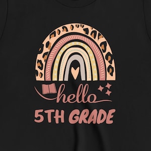 Hello 5th Grade, Back to School Shirt, Youth SS Tee, Gift for Student, Child, Son, Daughter, Niece, Nephew