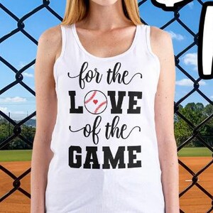 Baseball Mom Tank Top, Racerback Tank Top, für die Liebe des Spiels, Geschenk für Baseball Mom, Geschenk für Baseball Fan