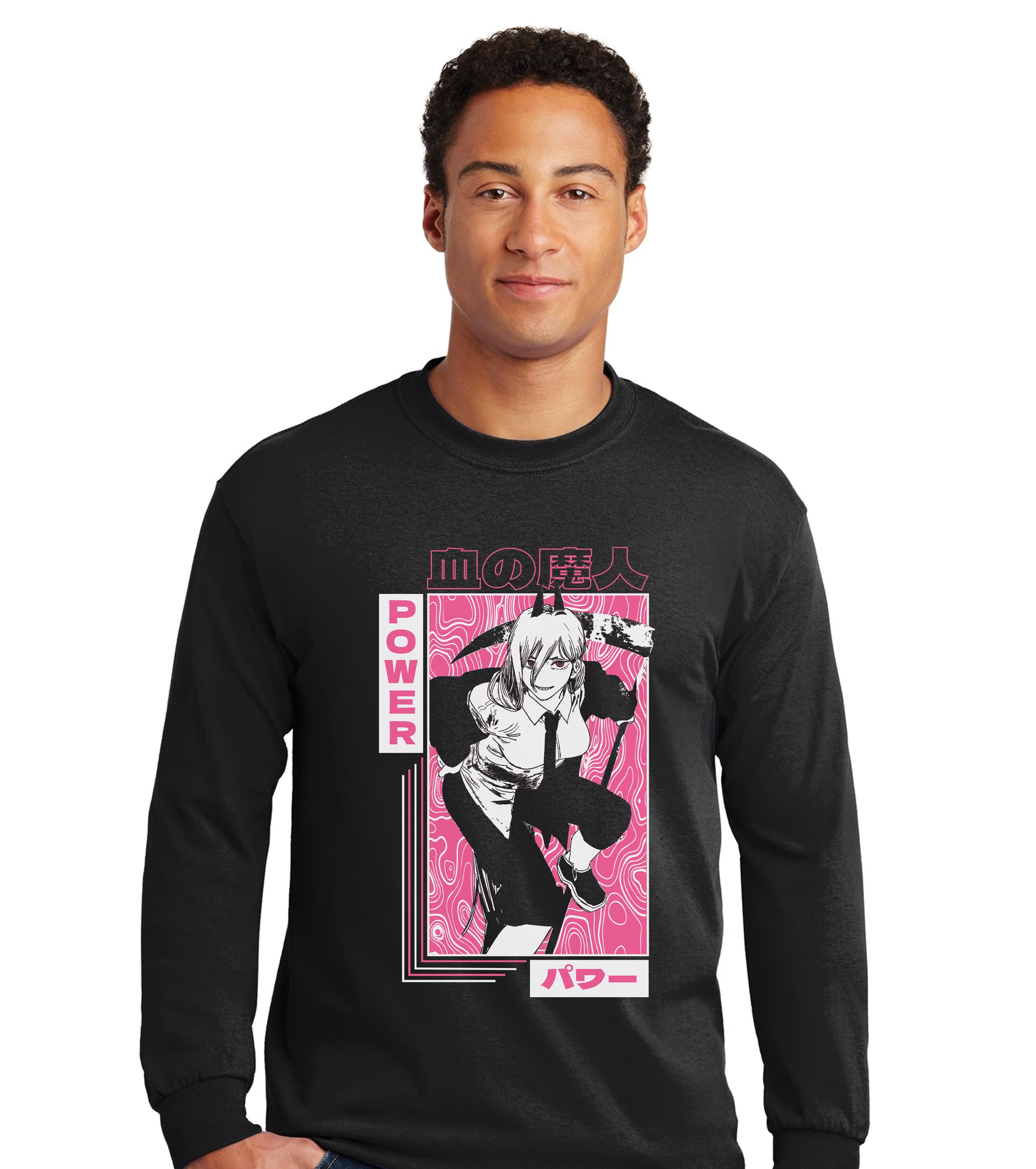 POWER TO THE PEAPLE スカジャン Chainsaw Man Power Neon T-Shirt | 100% Cotton Anime Shirt