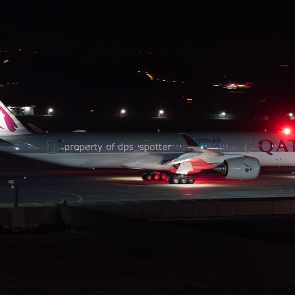 Qatar Airways, A350-1000, Airbus, Airplane, Digital Print