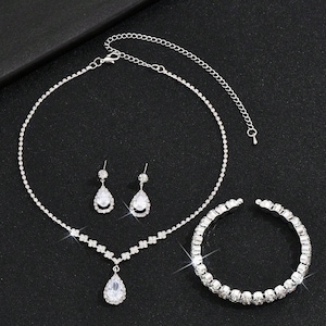 Bridal Jewelry set Bridesmaid Jewelry Wedding Jewelry Bridal Necklace Earrings set Drop Necklace and Earrings set Necklace and Earrings set