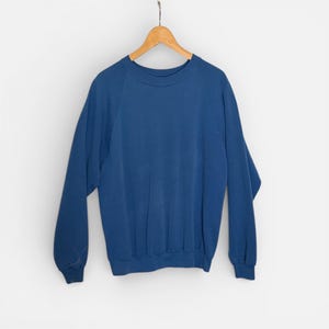 90s vintage Santee Pluma Blue Crewneck Sweatshirt XL Made in USA (50/50 Cotton)