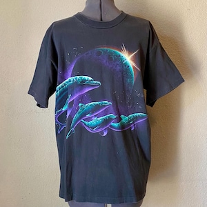 Vintage 90s Habitat dolphin T-shirt