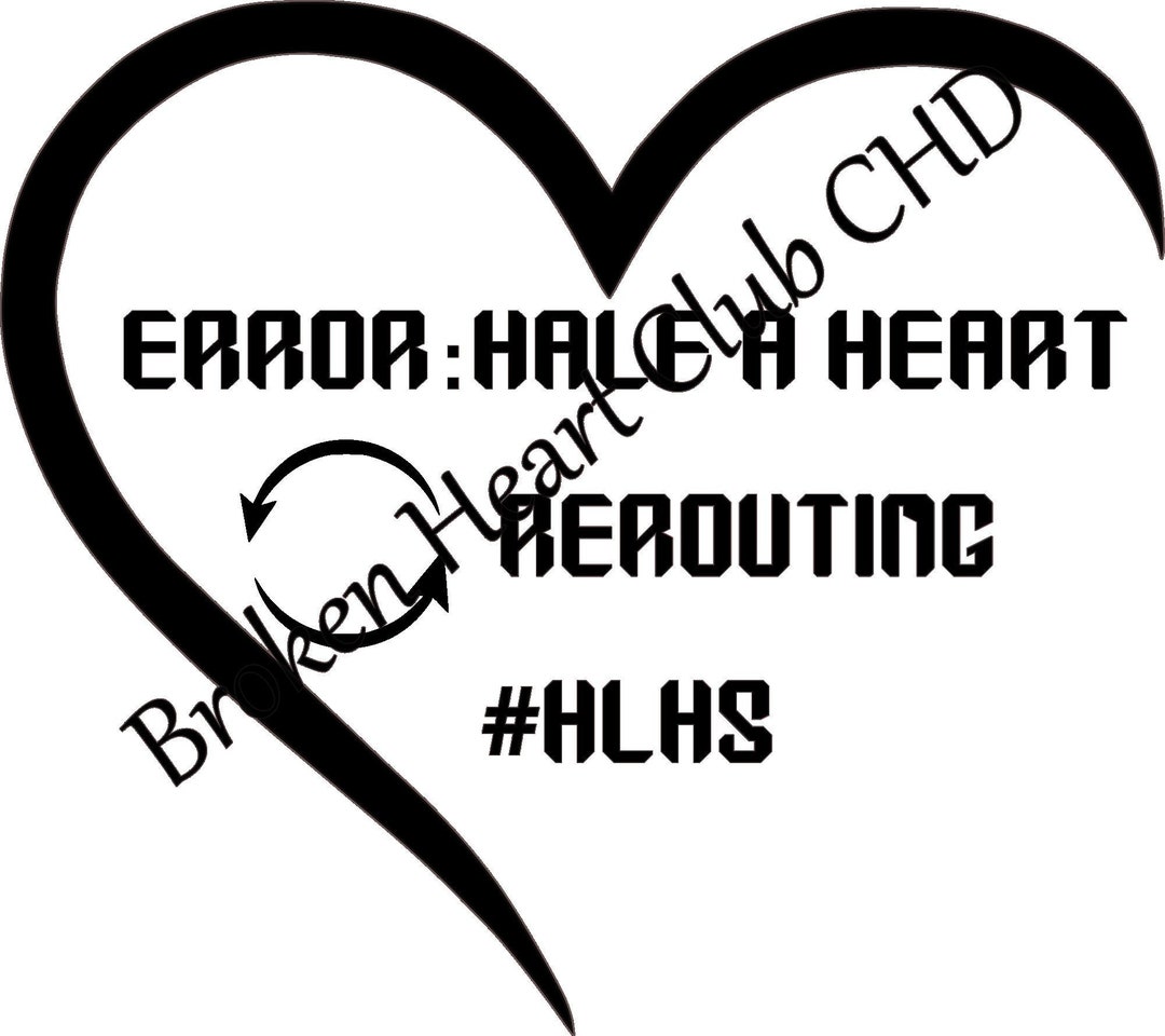 Error: Half a Heart HLHS SVG - Etsy