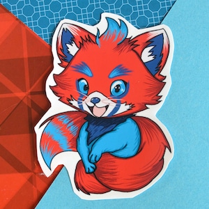 Pegatina de Panda Rojo - Tenzin - El 50 % de las ganancias se donará a Red Panda Network