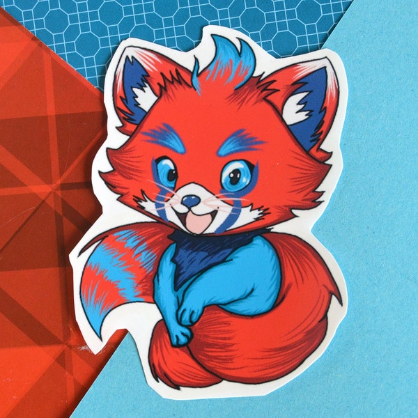 Meet Tenzin the Red Panda Vinyl Sticker – Your Playful Companion and the Shop Mascot! 50% of profits donated to Red Panda Network!